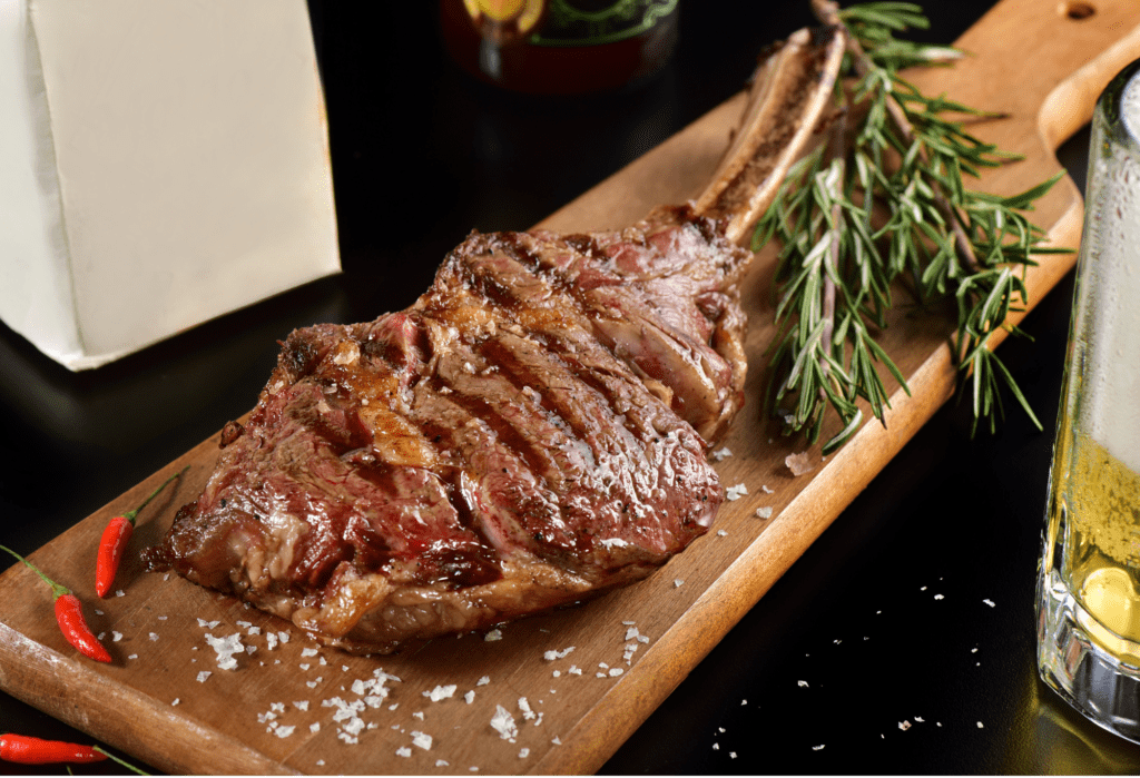 Cote de bœuf, riche en fer